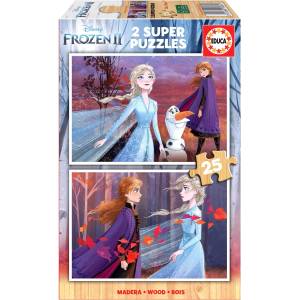 Educa - Puzzle 2x25 Frozen, land of ice - 40 - 99 piese