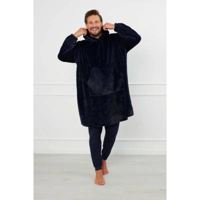 Italian Fashion Hrejivá oversize mikina Forio tmavomodrá