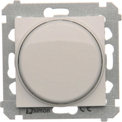 Stmívač pro stmívatelné LED, otočné ovládání, tlačítkové spínání, jednoobvodový,, Simon 54 DS9L.01/11, bílá