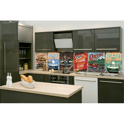 DIMEX ART Фототапет за кухня - винтидж плакати 260 x 60 см