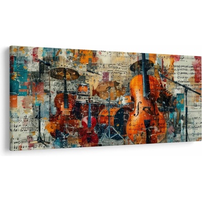 Obraz - Hudobné nástroje, jednodielne 200x100 cm