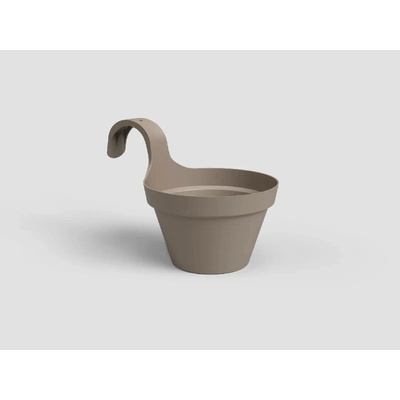 Artevasi Květináč CAPRI balkonový 20cm plast šedá matte taupe