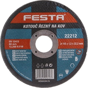 FESTA Диск за рязане на метал 115x1.2x22.2 мм 22212.01 (22212.01)