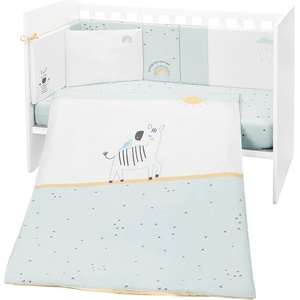 KikkaBoo Бебешки спален комплект 6 части 60/120 Stripy Friends (41101060137) - salemax