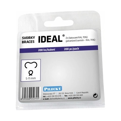 Svorky IDEAL Zn + PVC 200ks/bal, RAL 7016