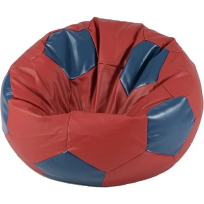 Pufrelax Пуф, топка 400л. Telstar XL - Red & Blue, Еко кожа, Пълнеж от Полистиролни перли (PUF-G-TXL-PVC-REBL)