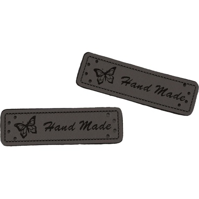 Nášivka HAND MADE motýl 50x15mm Varianta: šedá