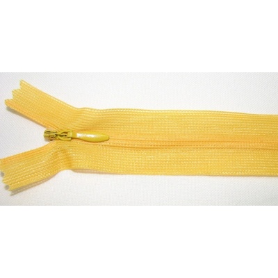 Zips krytý nedeliteľný 35cm žltá
