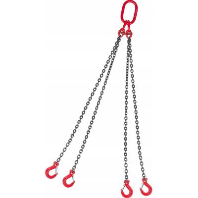 SucceBuy Řetězový závěs 150CM Nosnost 2993KG Zvedák s 4 háky