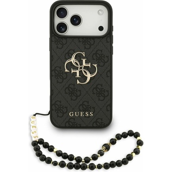 GUESS PU 4G Metal Logo Strap Задний чехол для iPhone 17 Pro Max Black Guess | Cheren | МЪЖЕ | UNI