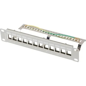 Image 1 of Lanberg Пач панел, Lanberg patch panel blank 12 port 1U 10" ftp for keystone modules grey v2 (PPKS-9212-S)