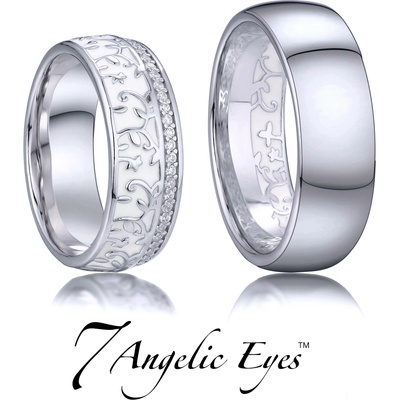 7 Angelic Eyes Stříbrný pánský snubní prsten 037 Rhett