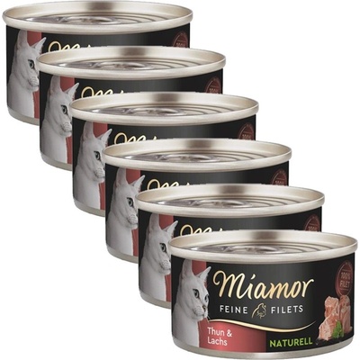 Miamor Feine Filets Naturell тонзия и сьомга 6 x 80 г