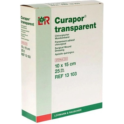 Curapor Transparent fóliové krytie vodoodolné 10 x 15 cm 25 ks