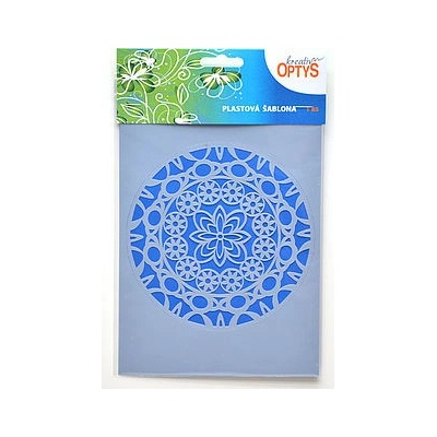 Plastová šablona průměr 14cm mandala 2
