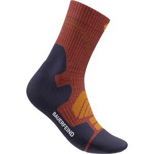 Bauerfeind Sports Мъжки туристически чорапи Bauerfeind Sports Outdoor Merino Mid Cut Socks Walking socks - Granat - размер 42-45 (EU) (201-7779-0212)