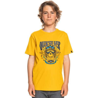Quiksilver YOUTH BIKER SKULL TEE Nugget Gold YMA0