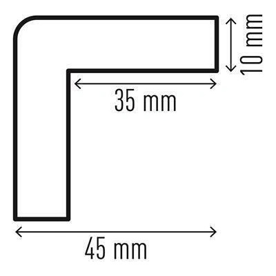 Ochranný rohový profil "C35", žlutá-černá, samolepicí, 5 ks/balení, DURABLE 1102130
