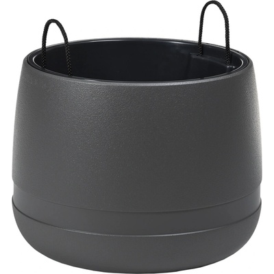 Lamela Mrazuvzdorný plastový kvetináč KOMA 480 mm tmavo sivý
