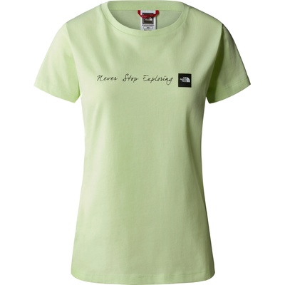 The North Face Дамска тениска w s/s neverstopexploring tee- lime cream - s (nf00a6prn13)