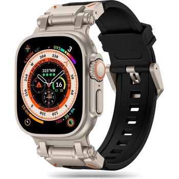 Image 1 of Tech-Protect Силиконова каишка за Apple Watch 6/7/8/9/10/SE/ Ultra 1-2 (44/45/46/49 mm) от Tech-Protect Delta Pro - Черен/Титанов (5906302307821)