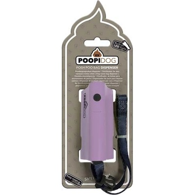 DUVO+ Plastový zásobník na sáčky s led světlem sáčky a baterie není součástí -Fialová 8,5 x 4 x 6 cm