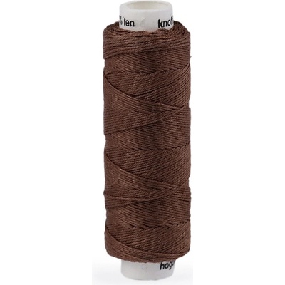 Nitě lněné knoflíkové 50 m, malé, 727 hnědá