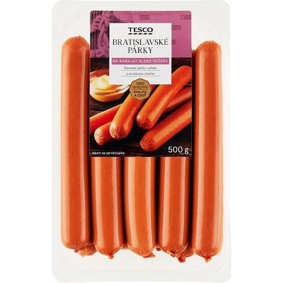 Tesco Bratislavské párky 0,5 kg