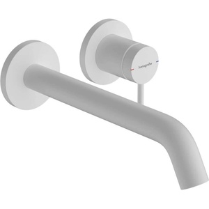 Hansgrohe Tecturis S - Смесител за мивка за вграждане, с изпразнител, за двуотворен монтаж, EcoSmart, бял мат 73351700 (73351700)