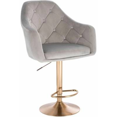 LuxuryForm Design Andora Velur na zlatom tanieri svetlo šedá