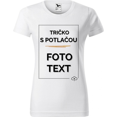 Damske tričko s potlačou Biela