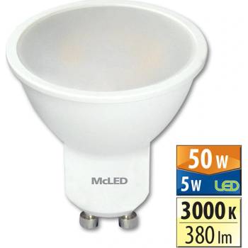 McLED LED žárovka 5W 380lm 3000K Teplá bílá 100° GU10