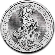 The Royal Mint stříbrná mince Queen’s Beasts White Horse of Hanover 2020 2 oz