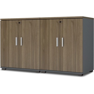 TopMebel Шкаф за офис документи Venturo TopMebel от меламин в антрацит - орех 160x40x80cm