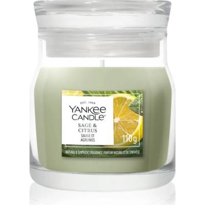 Yankee Candle Sage & Citrus ароматна свещ Signature 110 гр