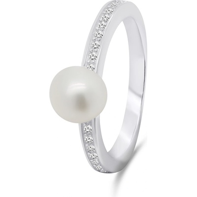 Brilio Silver strieborný prsteň s pravou perlou RI055W