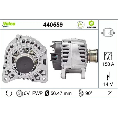 VALEO Alternátor VALEO RE-GEN REMANUFACTURED VA 440559