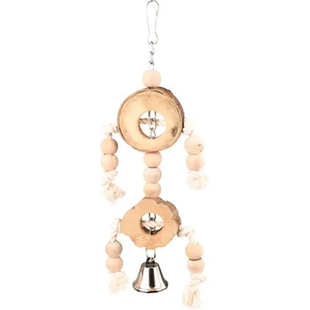 Flamingo - Дървена играчка за папагали и други птици, 17 х 30см