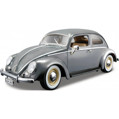 Bburago 18-12029G Model auta Volkswagen Beetle Beetle 1955 sivý mierka 1:18