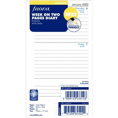 Filofax A6 týdenní 2022