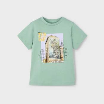 MAYORAL Тениска къс ръкав лентикулярен принт зелен цвят за мини момче Майорал