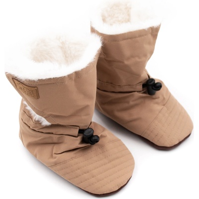 !Jan & jul detské zateplené barefoot capačky stay-put soft brown
