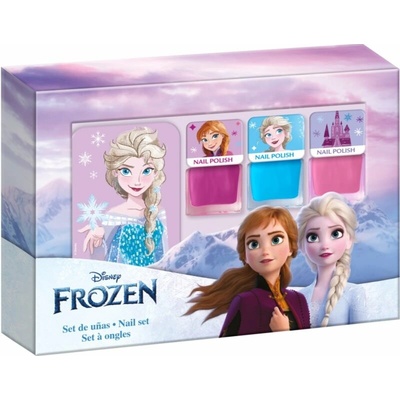 Disney Frozen Nail Set sada laků na nehty pro děti 3y+ Pink, Blue, Pink 3x4.5 ml