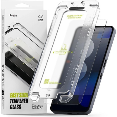 Ringke 2 х Стъклен протектор за дисплей на Nothing Phone 3a / 3a Pro от Ringke Easy Slide 2-Pack - Прозрачен (8800293853695)