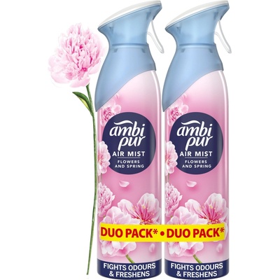 Ambi Pur Flowers Spring Osviežovač vzduchu v spreji 2 x 185 ml