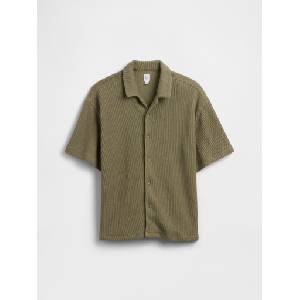 GAP Детска ребрирана риза GAP GAP | Zelen | Момчешки | XS