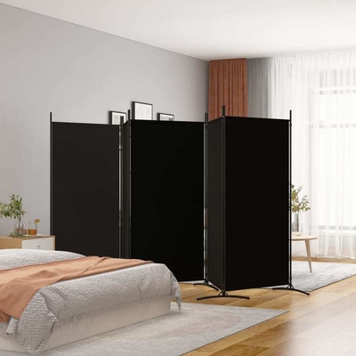 vidaXL 5dílné plátno Černá 433 x 180 cm Látka – Zboží Dáma
