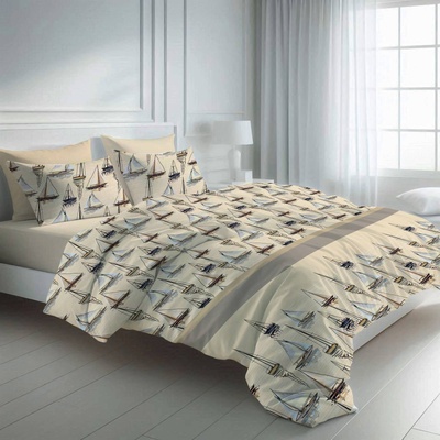 Png Панагюрище Двоен спален комплект с два плика Меко Лодки 100% памук