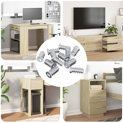 vidaXL Винт 12 бр. Сребристо M6 x 12 мм Желязо (864485)