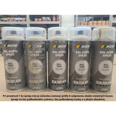 Motip Acryl 400 ml RAL 7044 lesk